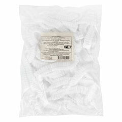 Шапочка-берет Шарлотта &laquo;Плиссе&raquo; белая, КОМПЛЕКТ 125 шт., спанбонд 15 г/<wbr/>м<sup>2</sup>, ГЕКСА