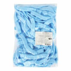 Шапочка-берет Шарлотта &laquo;Плиссе&raquo; голубая, КОМПЛЕКТ 125 шт., спанбонд 8 г/<wbr/>м<sup>2</sup>, ГЕКСА