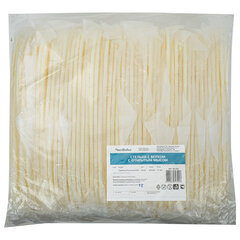 Тапочки одноразовые белые с открытым мысом, КОМПЛЕКТ 25 пар/<wbr/>уп., 43 размер, ЧИСТОВЬЕ