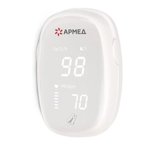 Пульсоксиметр АРМЕД YX303 диапазон SpO2 70%-100%, диапазон пульса 25-250 уд/мин, без поверки, 1937902