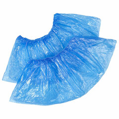 Бахилы двойные с двойной резинкой КОМПЛЕКТ 100 штук (50 пар) ПРОЧНЫЕ, 40&times;14 см, 32 мкм, 3,9 г, ELEGREEN