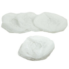 Шапочка-берет белая, КОМПЛЕКТ 100 шт., спанбонд 14 г/<wbr/>м<sup>2</sup>, KLEVER