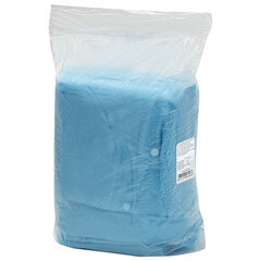 Халат одноразовый голубой на кнопках КОМПЛЕКТ 10 шт., XL, 52-54 размер, 110 см, рукав на резинке, 25 г/<wbr/>м<sup>2</sup>, СНАБЛАЙН