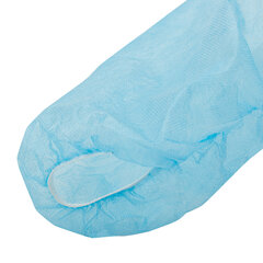 Халат одноразовый голубой на кнопках КОМПЛЕКТ 10 шт., XL, 52-54 размер, 110 см, рукав на резинке, 25 г/<wbr/>м<sup>2</sup>, СНАБЛАЙН