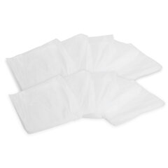 Халат одноразовый белый на кнопках КОМПЛЕКТ 10 шт., XXL, 56-58 размер, 110 см, рукав на резинке, 25 г/<wbr/>м<sup>2</sup>, СНАБЛАЙН