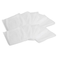 Халат одноразовый белый на липучках КОМПЛЕКТ 10 шт., XXL, 56-58 размер, 110 см, рукав на резинке, 25 г/<wbr/>м<sup>2</sup>, СНАБЛАЙН