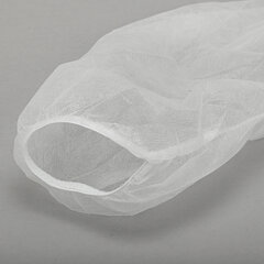 Халат одноразовый белый на липучках КОМПЛЕКТ 10 шт., XXL, 56-58 размер, 110 см, рукав на резинке, 25 г/<wbr/>м<sup>2</sup>, СНАБЛАЙН