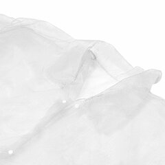 Халат одноразовый белый на кнопках КОМПЛЕКТ 10 шт., XXXL, 60-62 размер, 110 см, рукав на резинке, 30 г/<wbr/>м<sup>2</sup>, ОПТИТРЕЙД