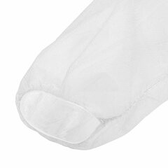 Халат одноразовый белый на кнопках КОМПЛЕКТ 10 шт., XXXL, 60-62 размер, 110 см, рукав на резинке, 30 г/<wbr/>м<sup>2</sup>, ОПТИТРЕЙД