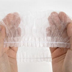 Шапочка &laquo;Шарлотта&raquo; белая, КОМПЛЕКТ 100 шт., спанбонд 10 г/<wbr/>м<sup>2</sup>, МЕДСЕРВИС