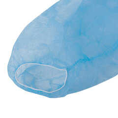 Халат одноразовый голубой на завязках КОМПЛЕКТ 10 шт., XXL, 56-58 размер, 140 см, рукав на резинке, 25 г/<wbr/>м<sup>2</sup>, СНАБЛАЙН