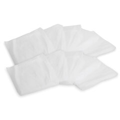 Халат одноразовый белый на липучках КОМПЛЕКТ 10 шт., XXL, 56-58 размер, 110 см, рукав на резинке, 20 г/<wbr/>м<sup>2</sup>, СНАБЛАЙН