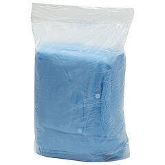 Халат одноразовый голубой на кнопках КОМПЛЕКТ 10 шт., XL, 52-54 размер, 110 см, рукав на резинке, 20 г/<wbr/>м<sup>2</sup>, СНАБЛАЙН