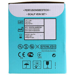 Иглы-бабочки для вливания в малые вены SFM 0,55 х 19 &mdash; 24G, КОМПЛЕКТ 100 штук, LUER