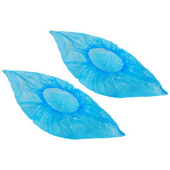 Бахилы MERIDIAN ОСОБО ПРОЧНЫЕ, 6 г, синие, двойная резинка, КОМПЛЕКТ 100 штук (50 пар), 40&times;15 см, 55 мкм