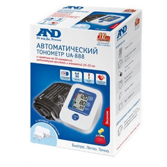 Тонометр AND UA-888, ЭКОНОМ, манжета 22-32 см, автоматический, на плечо, адаптер питания