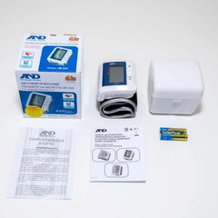 Тонометр AND UB-202, манжета 13,5-21,5 см, автоматический, на запястье, питание 2хААА