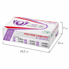 Перчатки латексные медицинские смотровые особо прочные SFM HIGH RISK COMFORT, Германия, 25 пар (50 штук), размер 9-10, XL (очень большой)