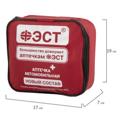 Аптечка первой помощи автомобильная, по приказу № 260н, ФЭСТ, тканевая сумка