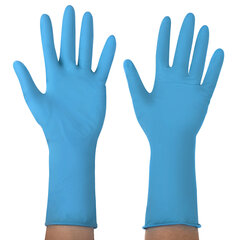 Перчатки латексные смотровые сверхпрочные SFM HIGH RISK LX 1160, Германия, 25 пар (50 штук), размер 6-7, S (малый)