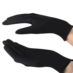 Перчатки нитриловые медицинские смотровые SFM Supersoft N136, Германия, 100 пар (200 штук), размер 8-9, L (большой), черные