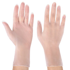 Перчатки виниловые смотровые 50 пар (100 штук), размер 6-7, S (малый), прозрачные, SFM, Германия