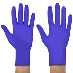 Перчатки нитриловые смотровые SFM Supersoft N135, Германия, 100 пар (200 штук), размер 6-7, S (малый), фиолетовые