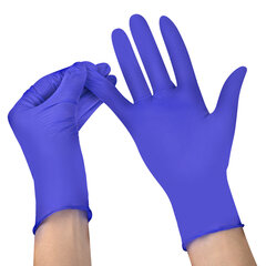 Перчатки нитриловые медицинские смотровые SFM Supersoft N135, Германия, 100 пар (200 штук), размер 8-9, L (большой), фиолетовые