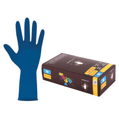 Перчатки латексные смотровые 25 пар (50 штук), размер 7-8, M (средний), синие, SAFE&CARE High Risk DL/TL210