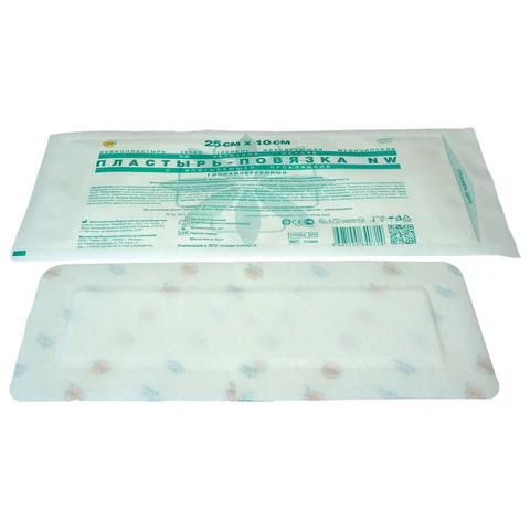 Пластырь-повязка 10х25 см, LEIKO КОМПЛЕКТ 50 шт., нетканая основа c подушечкой, 113868 - фото 3