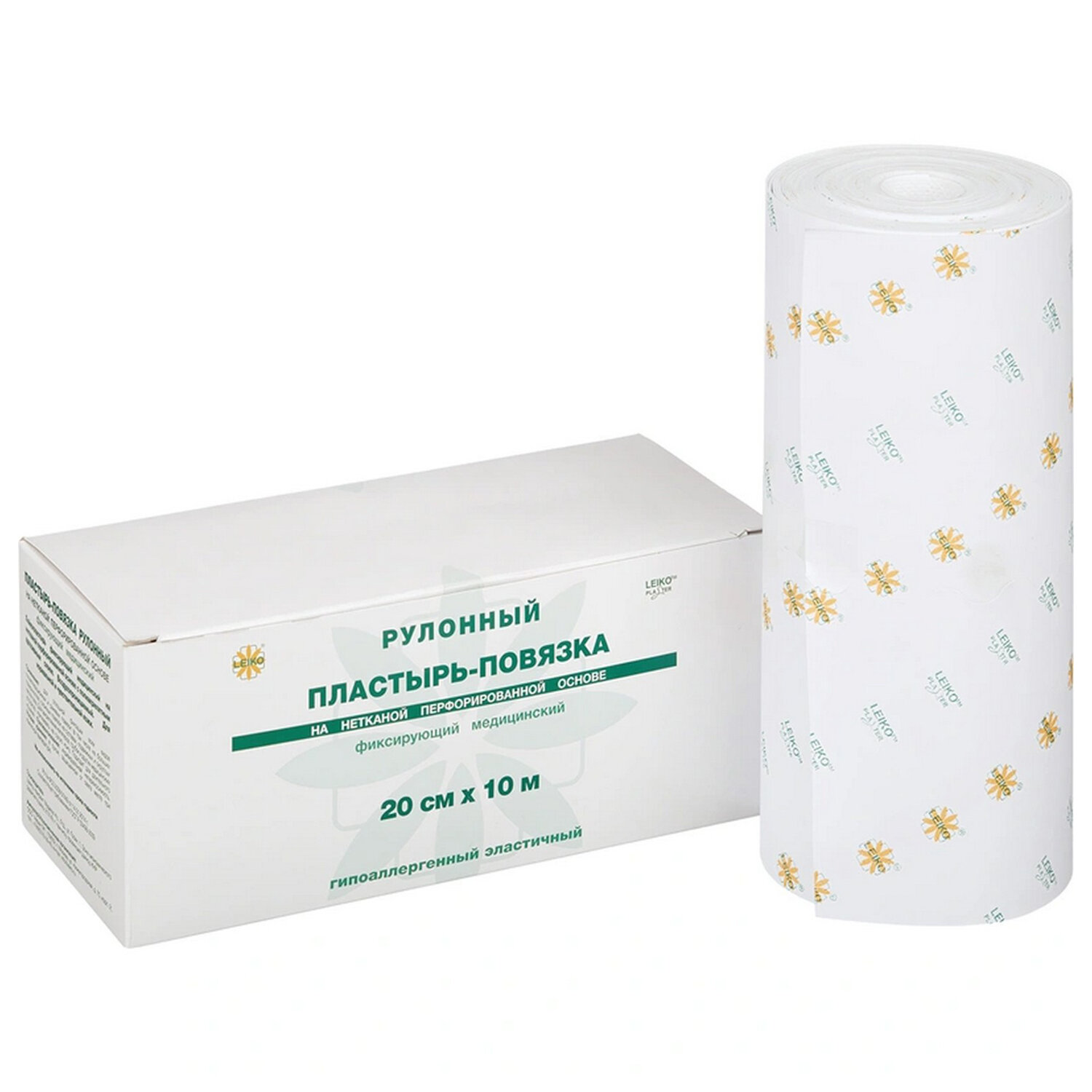 Пластырь-повязка рулонная LEIKO 20х1000 см, нетканая основа