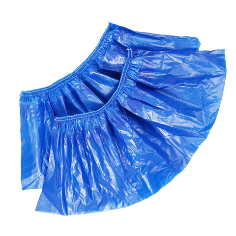 Бахилы двойные КОМПЛЕКТ 500шт (250пар) STRONG, 39х14см, двойная резинка, 96мкм, 10г, ELEGREEN, 6868