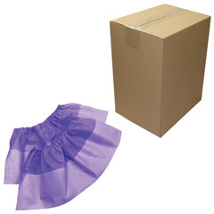 Бахилы ламинированные, КОМПЛЕКТ 500 шт., 38х16 см, спанбонд + ПВД, 100 мкм, 13 г, фиолетовые, ELEGREEN