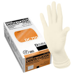 Перчатки латексные смотровые MANUAL DC750, Австрия, 50 пар (100 шт.), размер XL (очень большой), белые