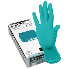 Перчатки нитриловые смотровые особо прочные удлиненные MANUAL XN809, Австрия, 25 пар (50 шт.), размер XL (очень большой)