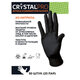 Перчатки нитриловые смотровые с текстурой CRYSTAL PRO, 25 пар (50 шт.), размер L (большой), черные
