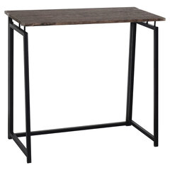 Стол на металлокаркасе BRABIX &laquo;LOFT CD-001&raquo;, 800&times;440&times;740 мм, складной, цвет морёный дуб, 641209