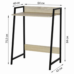 Стол на металлокаркасе BRABIX &laquo;LOFT CD-003&raquo;, 640&times;420&times;840 мм, цвет дуб натуральный, 641217