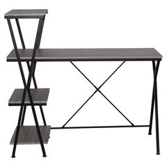 Стол на металлокаркасе BRABIX &laquo;LOFT CD-004&raquo;, 1200&times;535&times;1110 мм, 3 полки, цвет дуб антик, 641219