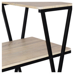 Стол на металлокаркасе BRABIX &laquo;LOFT CD-004&raquo;, 1200&times;535&times;1110 мм, 3 полки, цвет дуб натуральный, 641220