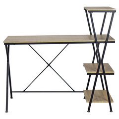 Стол на металлокаркасе BRABIX &laquo;LOFT CD-004&raquo;, 1200&times;535&times;1110 мм, 3 полки, цвет дуб натуральный, 641220