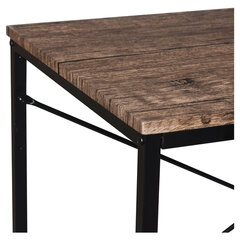 Стол на металлокаркасе BRABIX &laquo;LOFT CD-005&raquo;, 1200&times;520&times;1200 мм, 3 полки, цвет морёный дуб, 641221