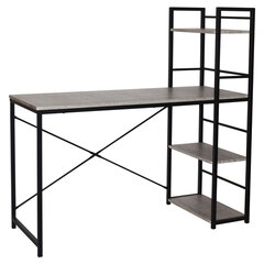 Стол на металлокаркасе BRABIX &laquo;LOFT CD-005&raquo;, 1200&times;520&times;1200 мм, 3 полки, цвет дуб антик, 641222