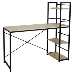 Стол на металлокаркасе BRABIX &laquo;LOFT CD-005&raquo;,1200&times;520&times;1200 мм, 3 полки, цвет дуб натуральный, 641223