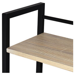 Стол на металлокаркасе BRABIX &laquo;LOFT CD-005&raquo;,1200&times;520&times;1200 мм, 3 полки, цвет дуб натуральный, 641223