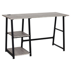 Стол на металлокаркасе BRABIX &laquo;LOFT CD-006&raquo;, 1200&times;500&times;730 мм, 2 полки, цвет дуб антик, 641225