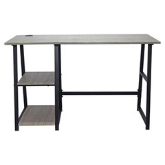 Стол на металлокаркасе BRABIX &laquo;LOFT CD-006&raquo;, 1200&times;500&times;730 мм, 2 полки, цвет дуб антик, 641225