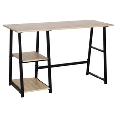 Стол на металлокаркасе BRABIX &laquo;LOFT CD-006&raquo;, 1200&times;500&times;730 мм, 2 полки, цвет дуб натуральный, 641226