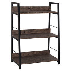 Стеллаж на металлокаркасе BRABIX &laquo;LOFT SH-002&raquo;, 600&times;350&times;845 мм, цвет морёный дуб, 641231