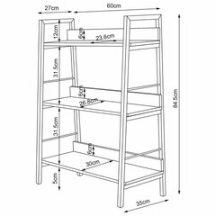 Стеллаж на металлокаркасе BRABIX "LOFT SH-002", 600х350х845 мм, цвет дуб натуральный, 641233